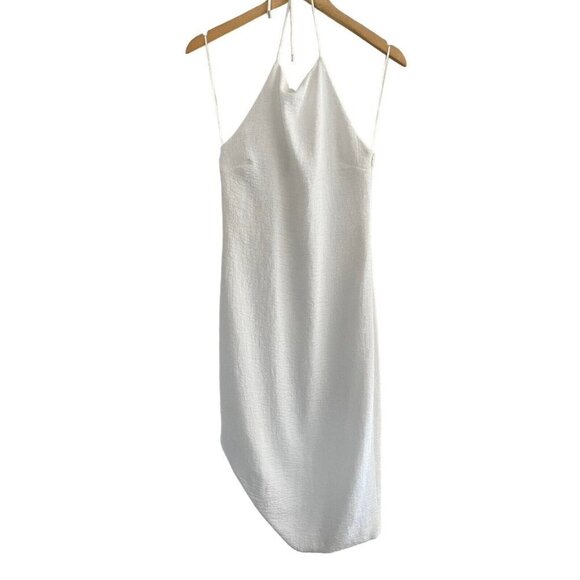 C/MEO Collective Ivory White Dress Size Small EUC Strap Halter Top Asymmetrical - Picture 1 of 11